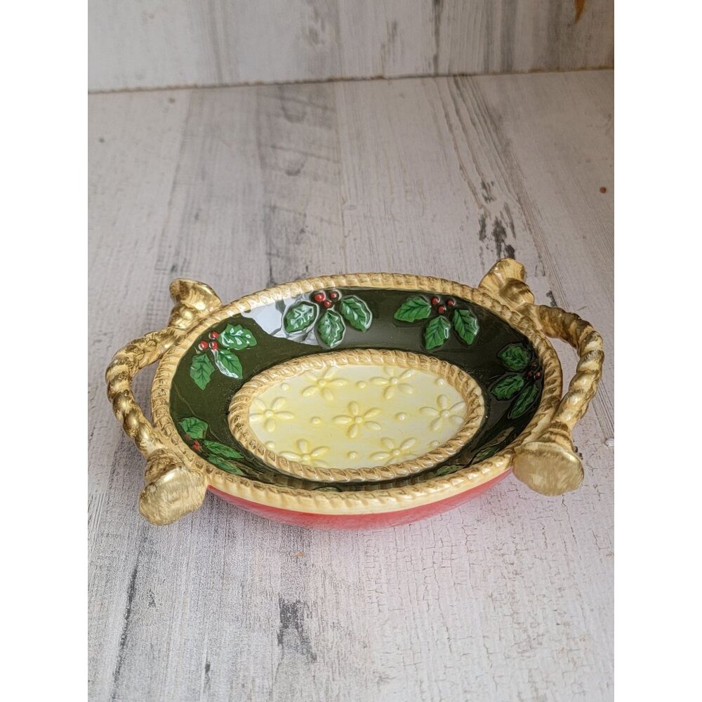 Studio Nova Woodland Holly santa soap dish‎ Xmas decor